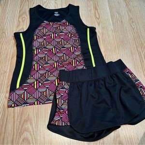 Zone Pro athletic tank shorts black‎ set medium